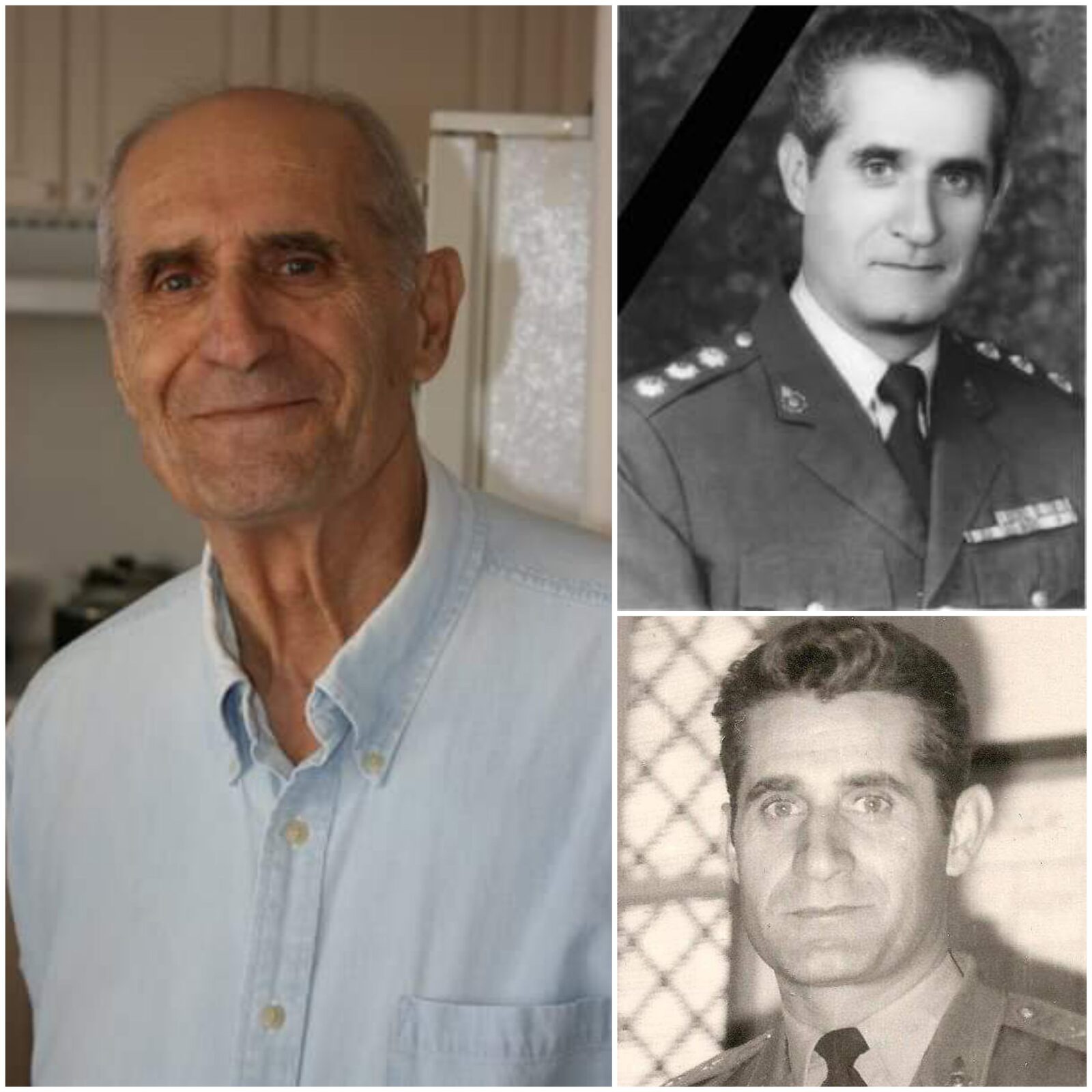 A family member honored beside cherished portraits from his years of service